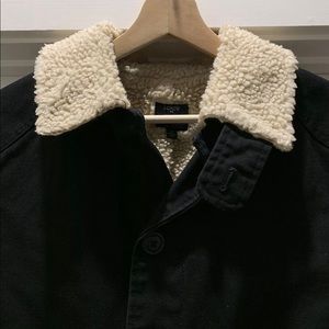 J crew Sherpa jacket black medium men